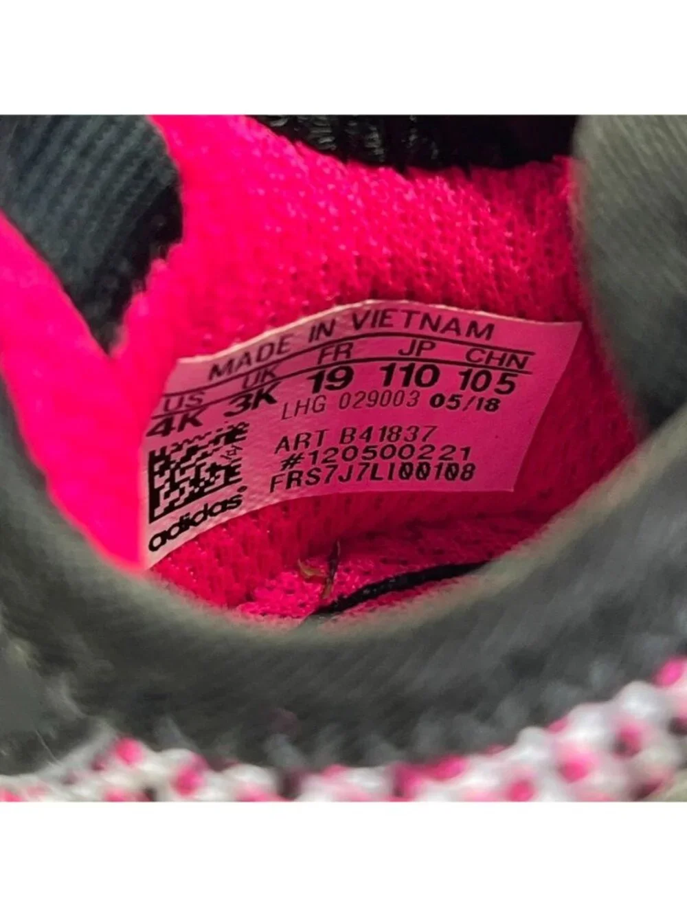 Adidas Girls' X_PLR Knit Low-Top Sneakers Size 4  Little Kid Pink Black